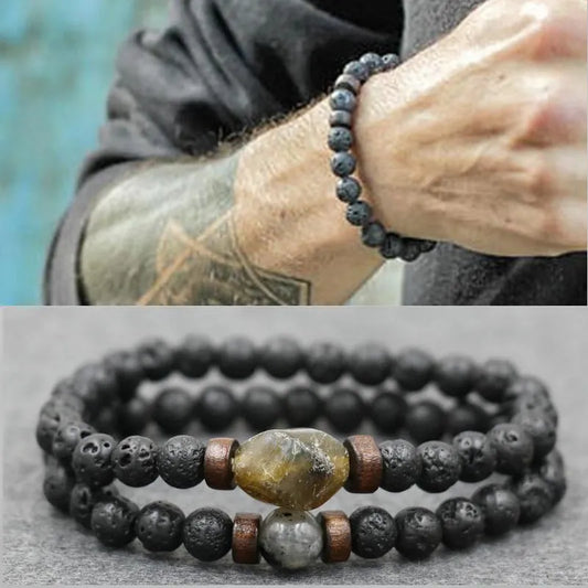 Men's Lava Stone Bracelet