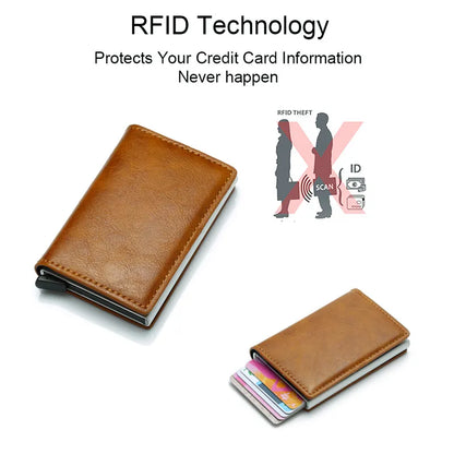 Carbon Fiber Slim Aluminum Men Wallet RFID