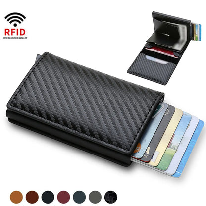 Carbon Fiber Slim Aluminum Men Wallet RFID