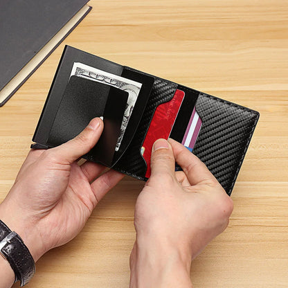 Carbon Fiber Slim Aluminum Men Wallet RFID