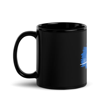 DALLAS Black Blue Glossy Mug