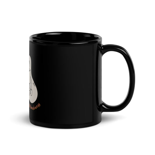 MINDING MY BUSINESS Black Glossy Mug