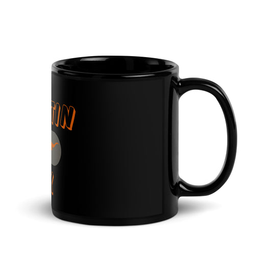 AUSTIN Black Orange Glossy Mug