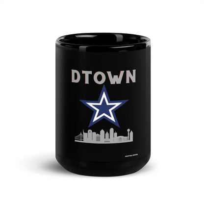 DALLAS Black Glossy Mug