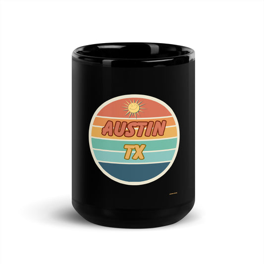 AUSTIN Black Glossy Mug