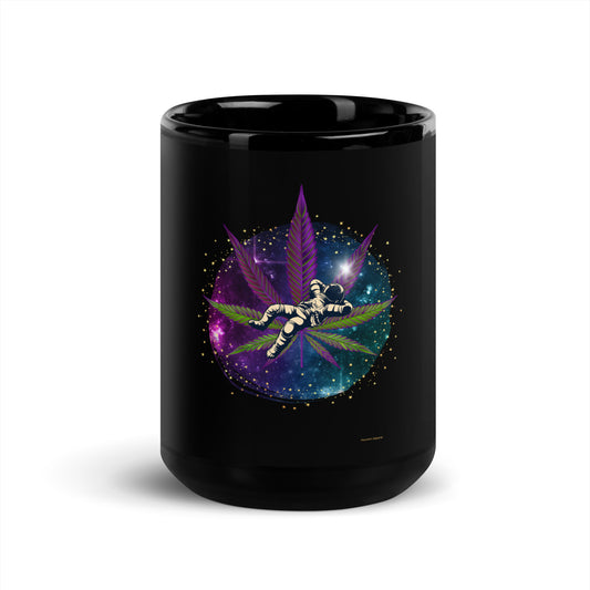 SPACE BUD Black Glossy Mug