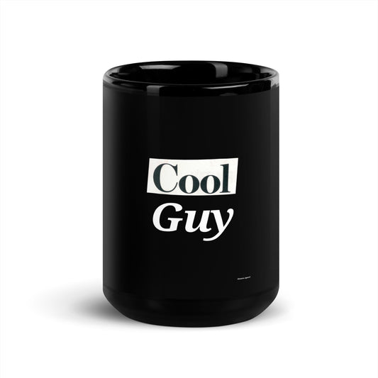 COOL GUY Black Glossy Mug