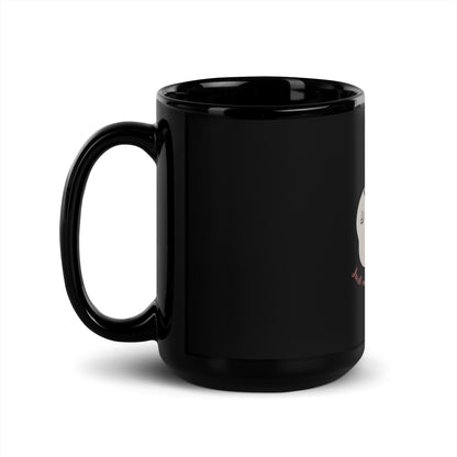 MINDING MY BUSINESS Black Glossy Mug
