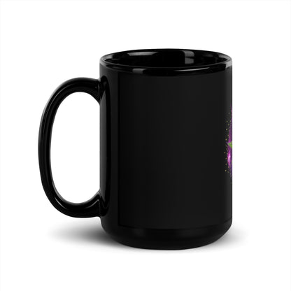 SPACE BUD Black Glossy Mug