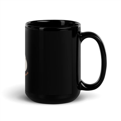 MINDING MY BUSINESS Black Glossy Mug