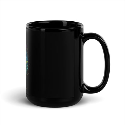 SPACE BUD Black Glossy Mug