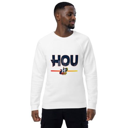 Hou Space City Unisex organic raglan sweatshirt