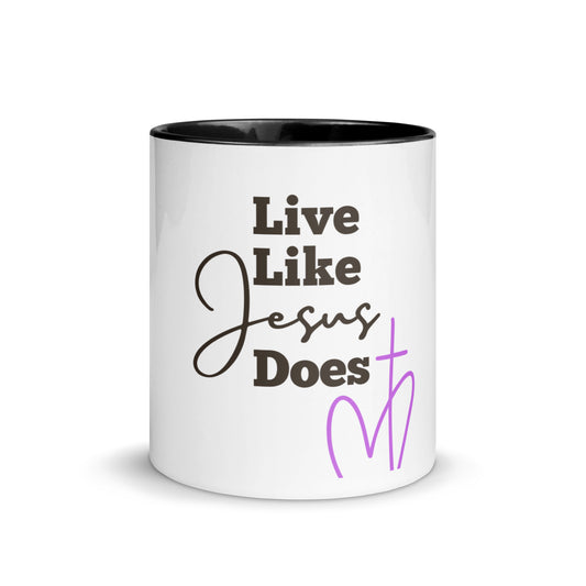 LIVE LIKE JESUS Mug with Color Inside