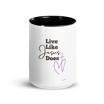LIVE LIKE JESUS Mug with Color Inside