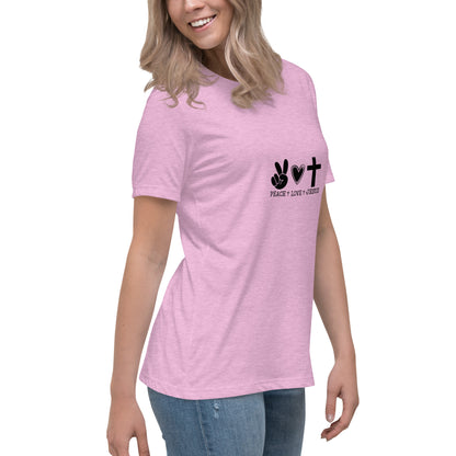 Peace Love Jesus Relaxed T-Shirt