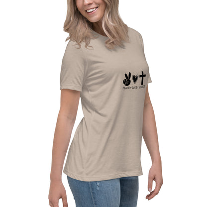 Peace Love Jesus Relaxed T-Shirt