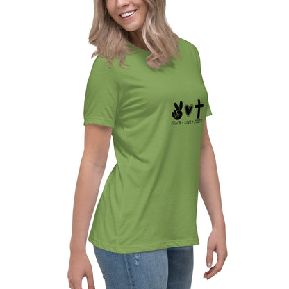 Peace Love Jesus Relaxed T-Shirt