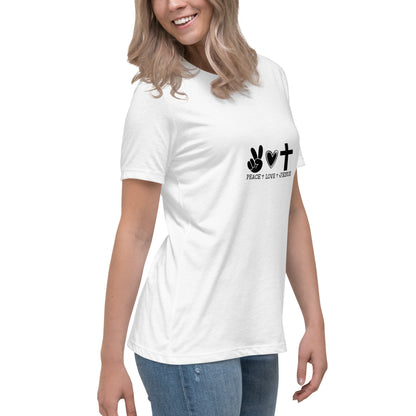 Peace Love Jesus Relaxed T-Shirt